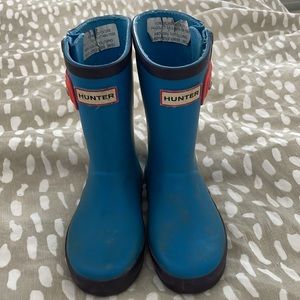 Hunter boots blue red size 8/9